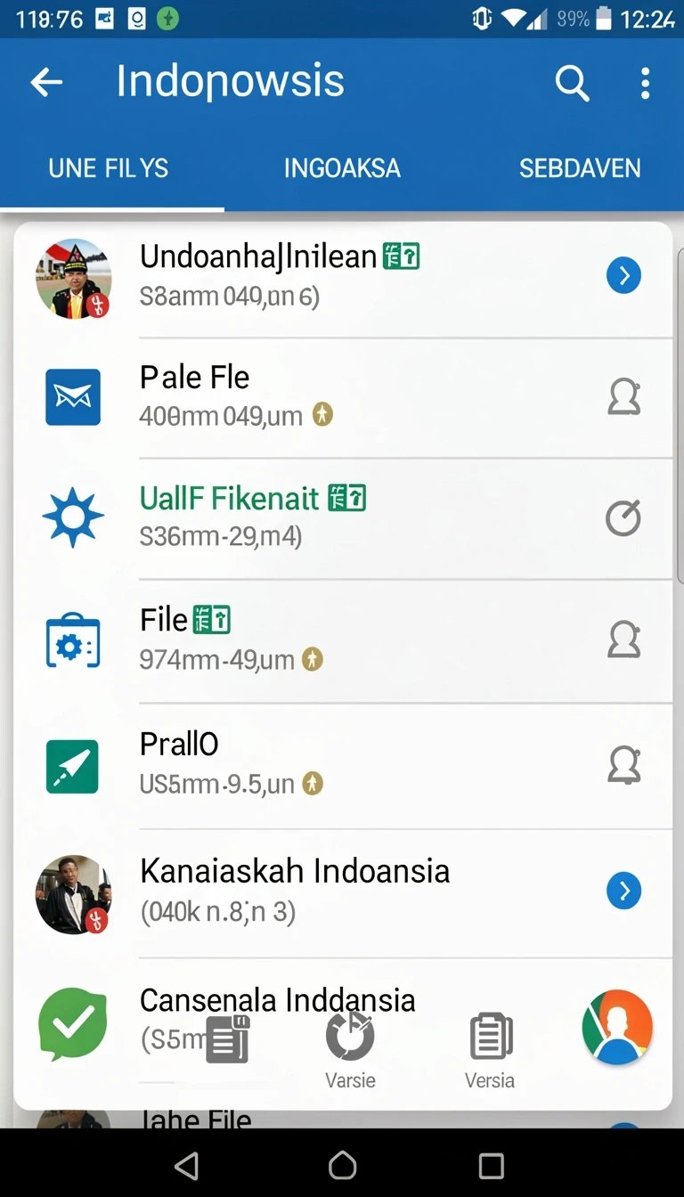 Cuplikan layar menu unduhan surga19 untuk perangkat Android
